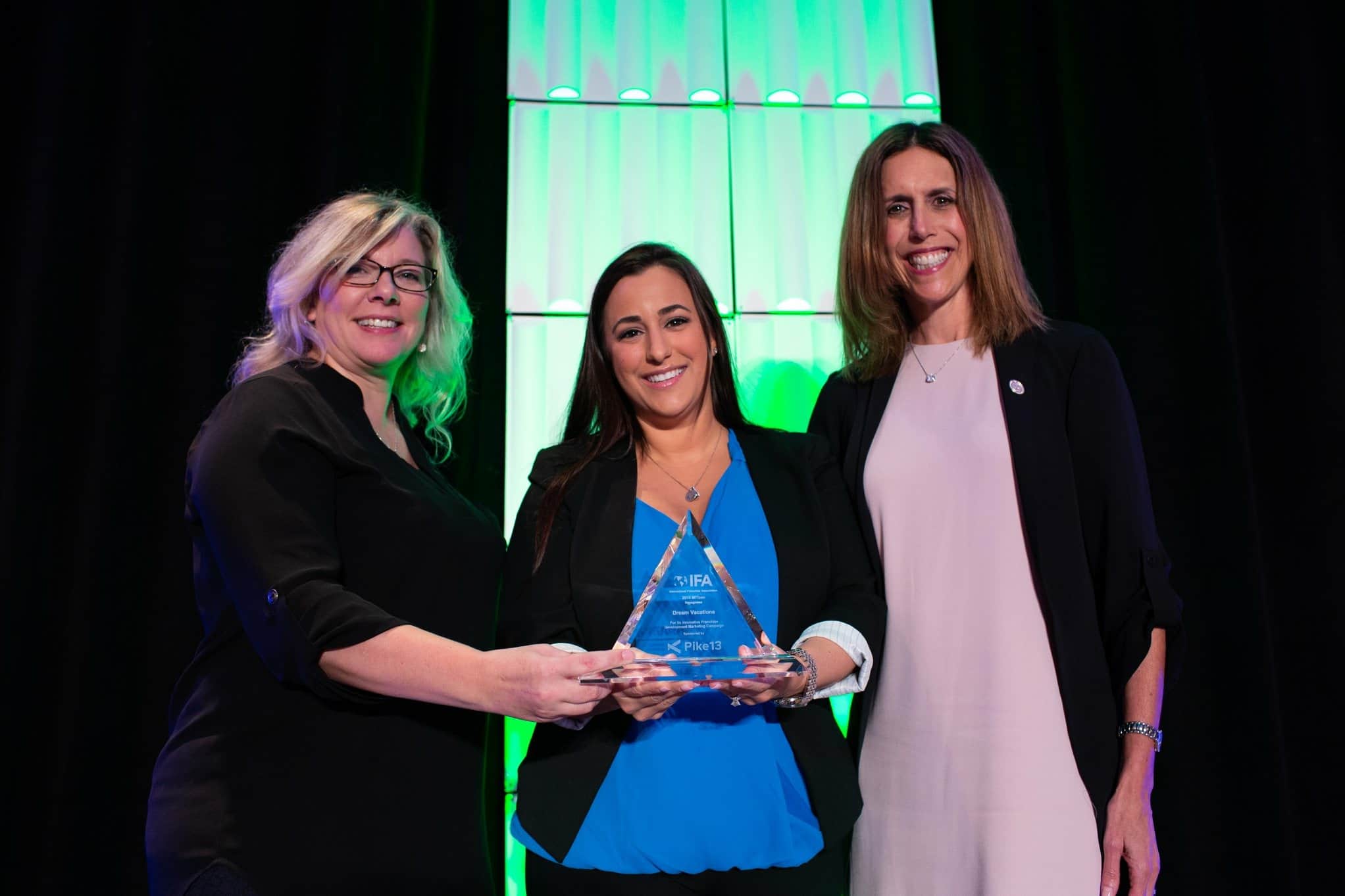 nnette Eyraud, president of Pike13; Alicia Linden, marketing manager of Dream Vacations; and Sherri Fishman, president of Fishman Public Relations.