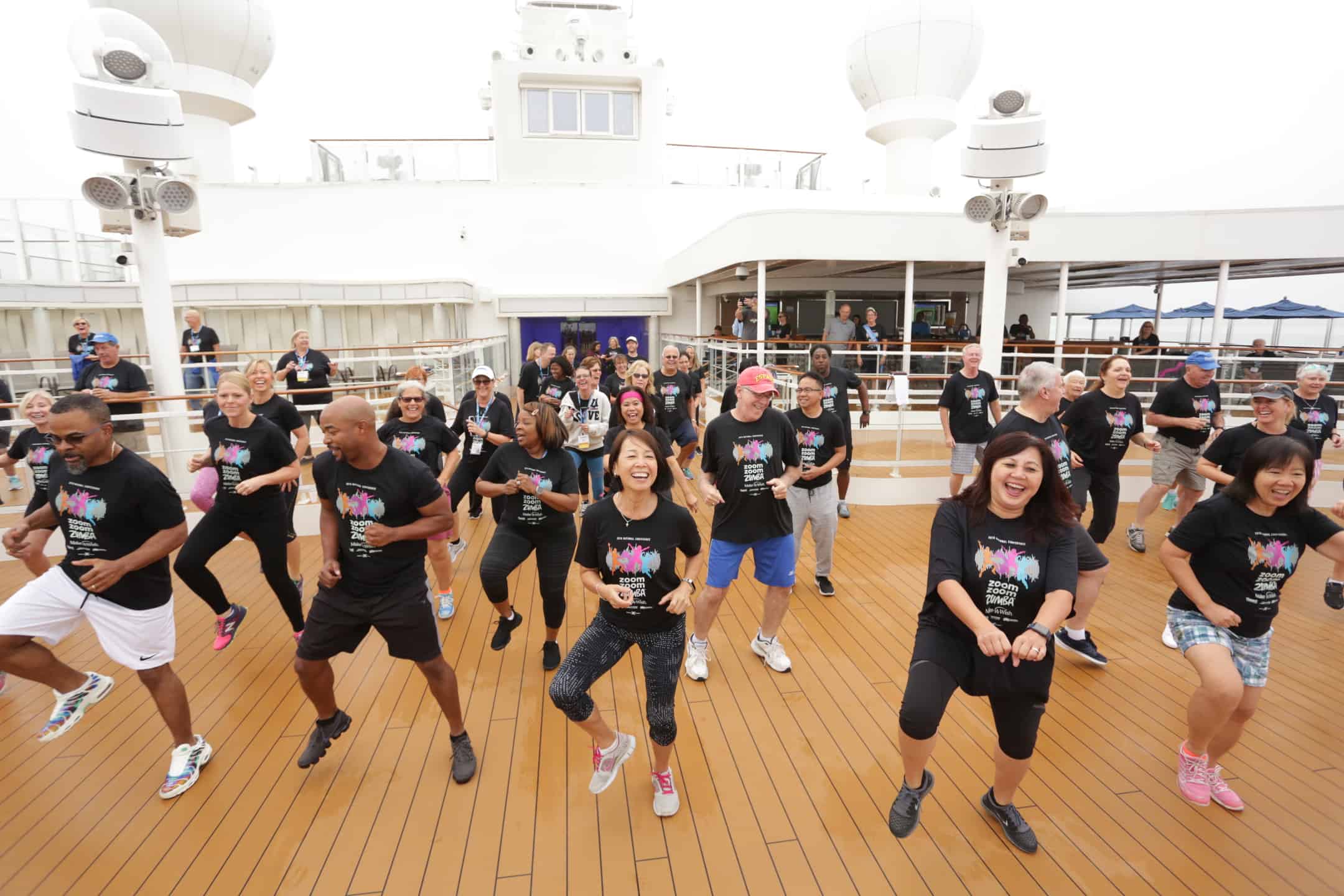 Dream Vacations members doing zumba