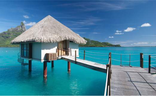 An overwater bungalow