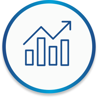 An arrow and a chart