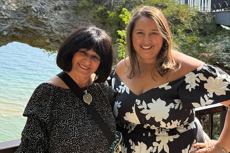 Two women smiling for a picture